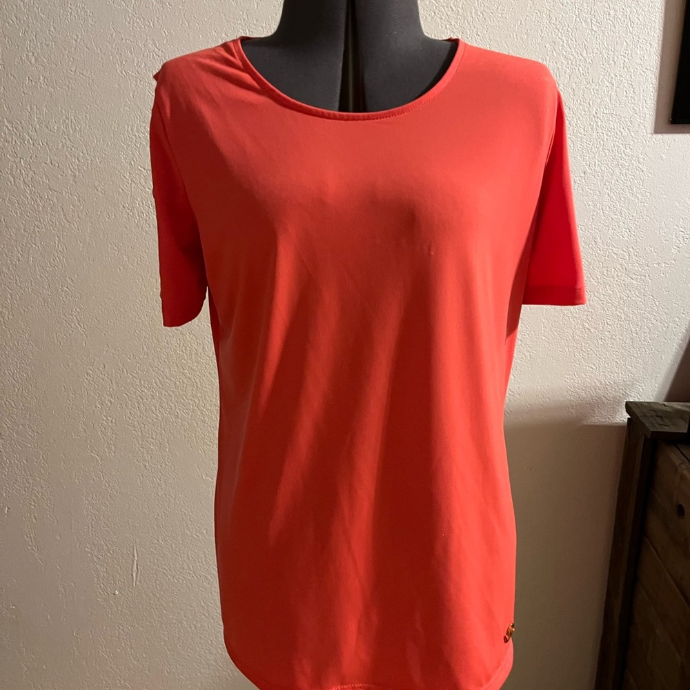 Michael Kors Coral Short-Sleeve Crewneck Tee